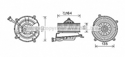 AVA QUALITY COOLING ms8651 -  Электродвигатель, вентиляция салона